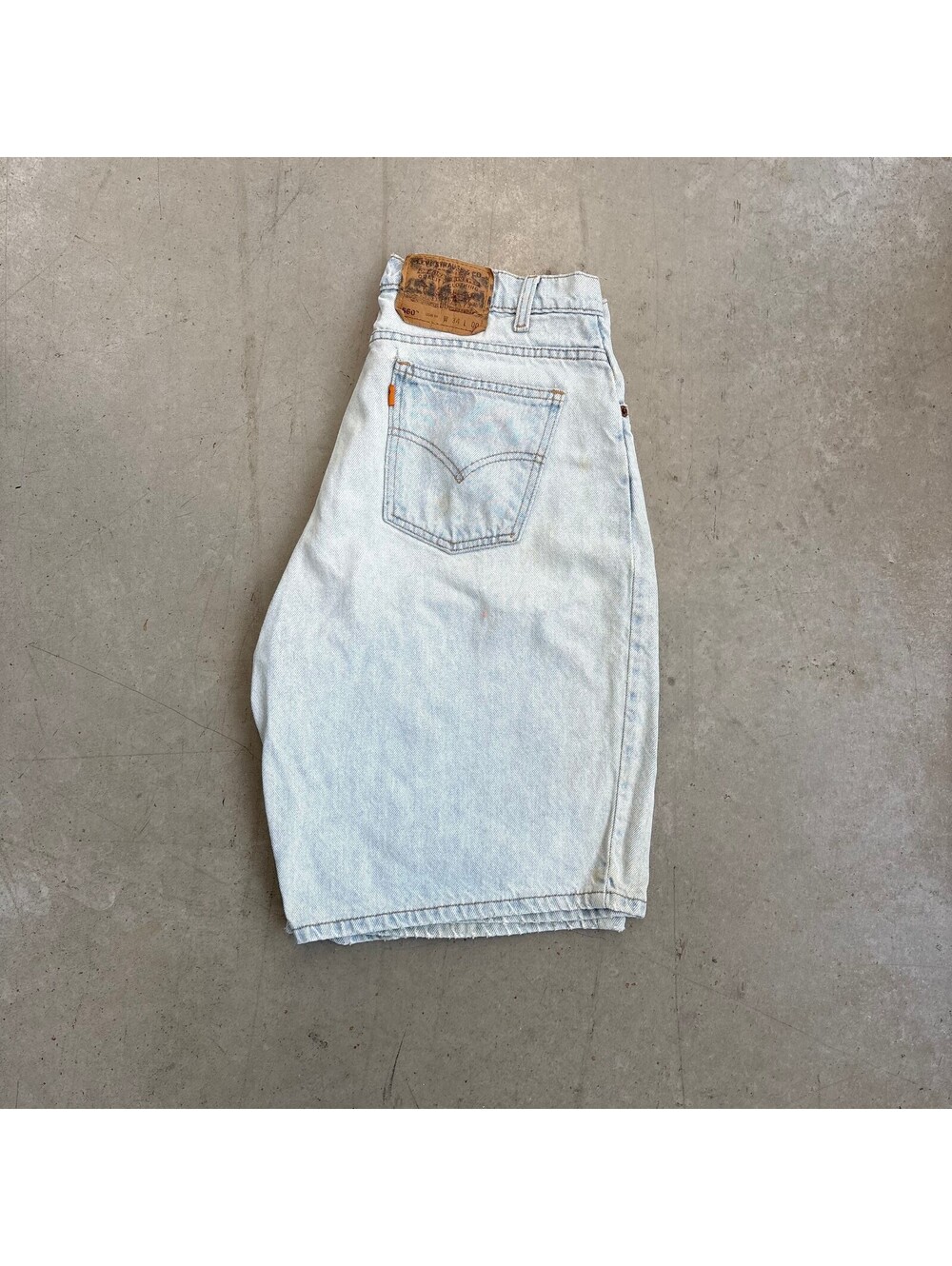 Vintage 90s Levi''s Orange Tab Flawed Light Wash Jorts Size 32